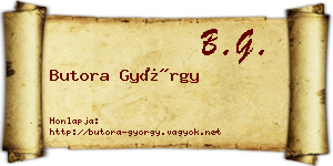 Butora György névjegykártya
