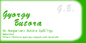 gyorgy butora business card